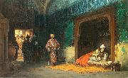 Stanislaw Chlebowski Sultan Bayezid prisoned by Timur. Spain oil painting artist